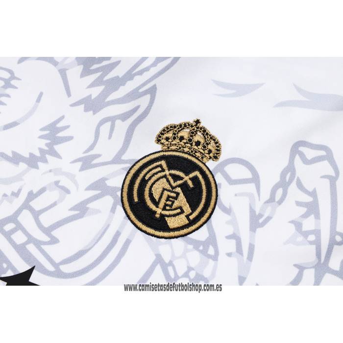 Chandal del Real Madrid Dragon 24-25 Manga Corta Blanco - Pantalon Corto